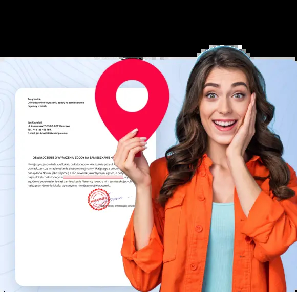 Оформление нотариально заверенного поручительства с дописанием адреса для договора аренды с <span> Najem Okazjonalny </span> 